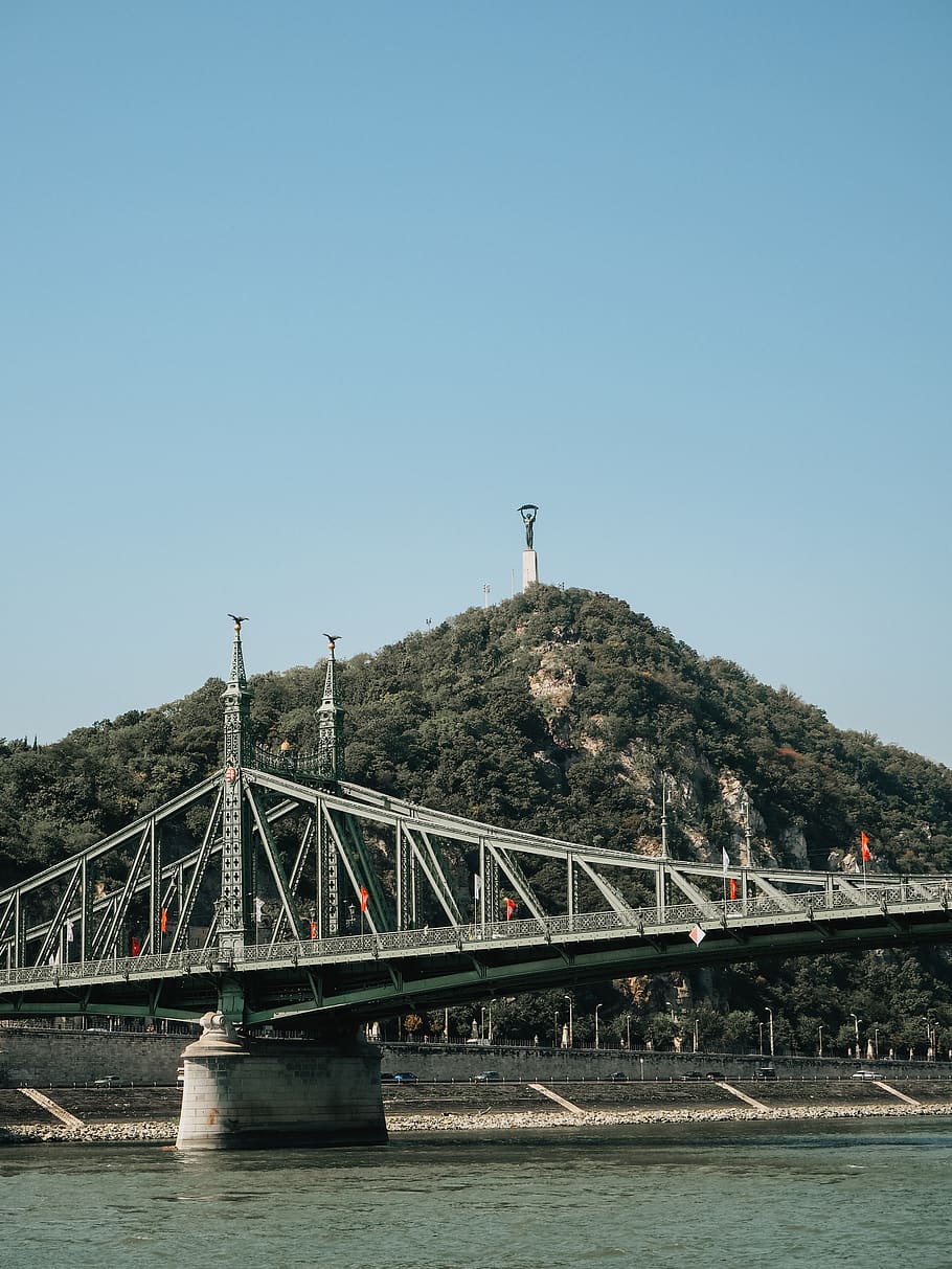 hungary, budapest, sky, bridge, connection, bridge - man made structure HD wallpaper