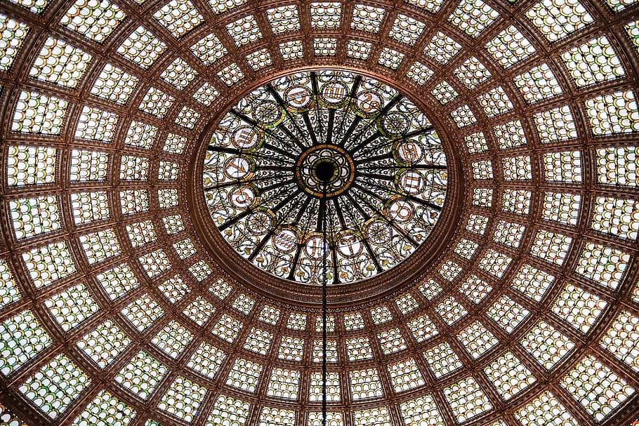 Hd Wallpaper Details Of Tiffany S Stained Glass Dome In