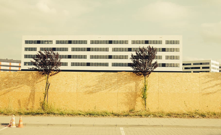 poland, kraków, podole, threes, wall, cracow, windows, street HD wallpaper