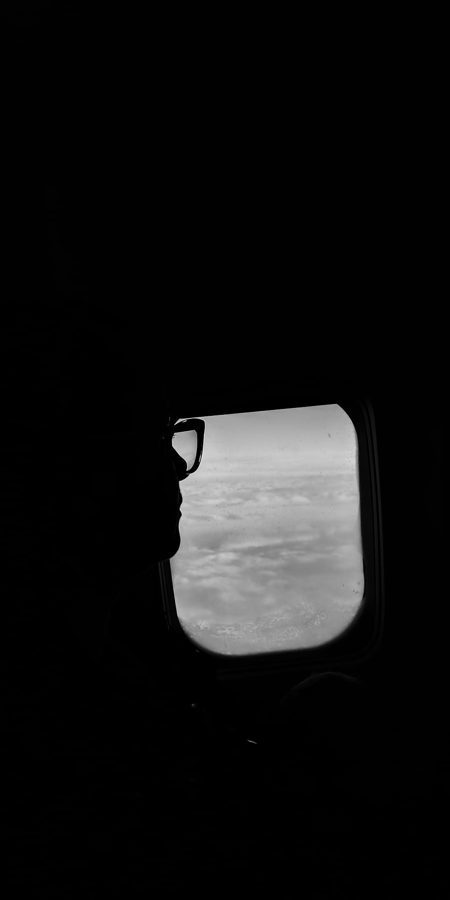 sky, silhouette, copy space, glasses, nature, indoors, cloud - sky HD wallpaper