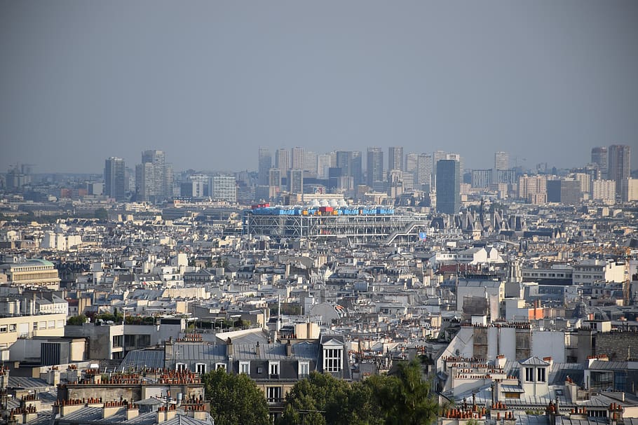 paris, scape, pompidou, center, montmartre, france, famous HD wallpaper