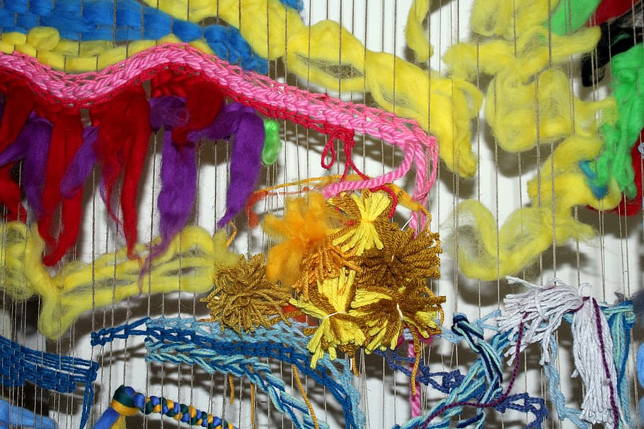 wool, yarn, loom, handicraft, cooperation, colorful, the art of HD wallpaper