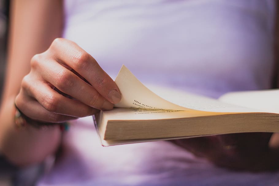 Person Reading Book, hand, page, one person, holding, human body part HD wallpaper