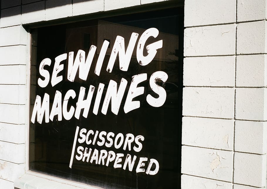 sewing machines banner, communication, text, western script, sign HD wallpaper