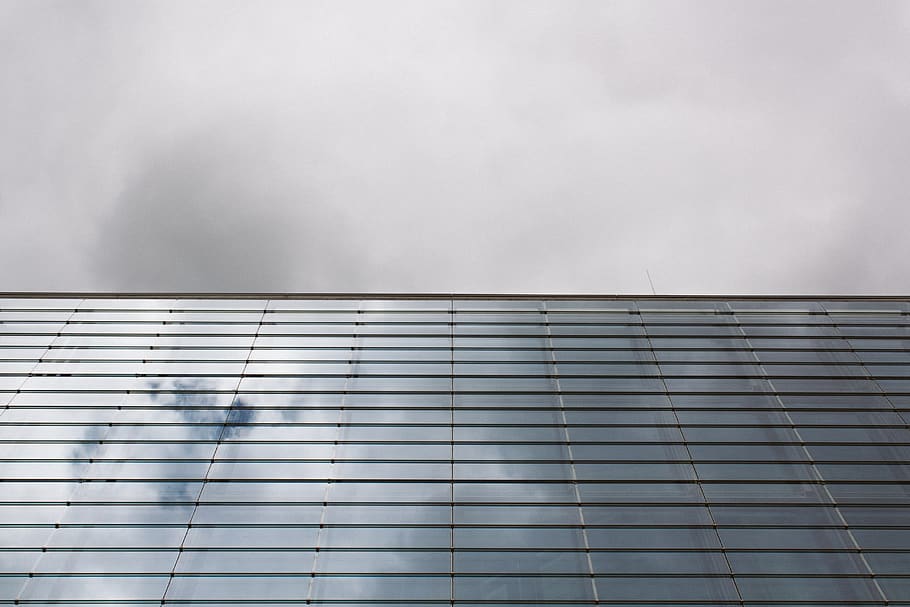 berlin, modern, architecture, wall, dark, grey, gray, clouds HD wallpaper