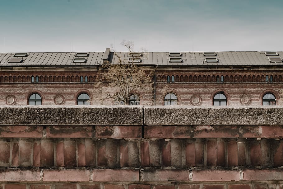 münchen, germany, lazarettstraße, wall, sky, munich, industrial HD wallpaper