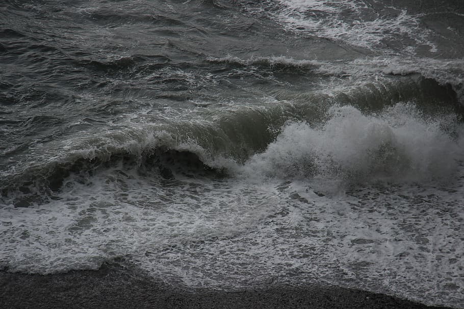 sea, waves, storm, motion, water, sport, aquatic sport, power in nature HD wallpaper
