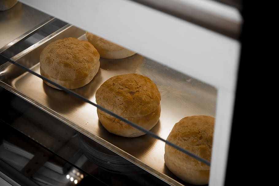 baked bread, bun, food, taiwan, baking, 行運冰室, pastry HD wallpaper