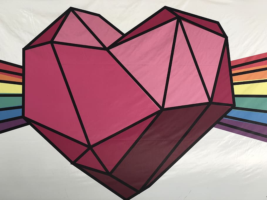 pink heart illustration, austin, domain northside, united states, HD wallpaper