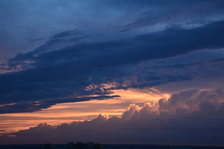 sunset, clouds, sky, cloud - sky, beauty in nature, scenics - nature HD wallpaper