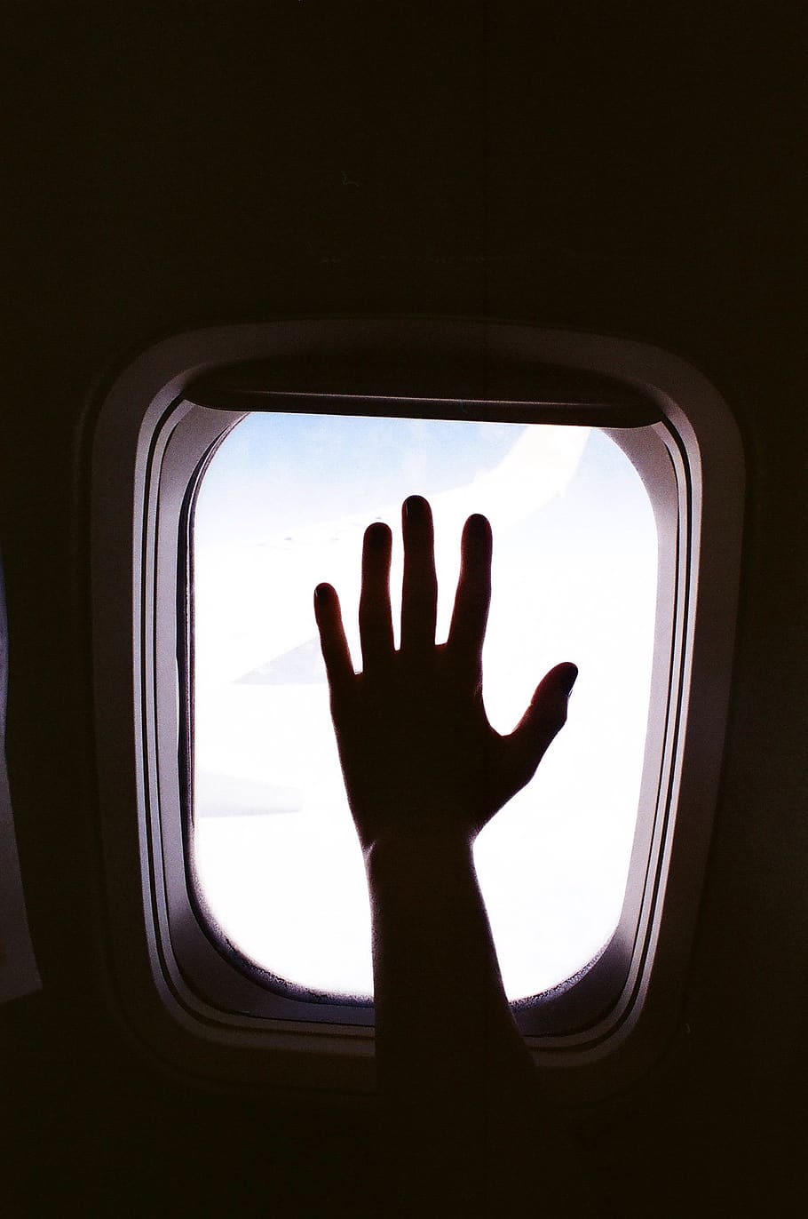 hand, plane, sky, touch, window, transportation, airplane, vehicle interior HD wallpaper