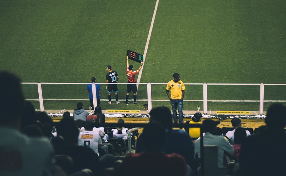 Photo of Crowd of People in Soccer Stadium, athlete, audience HD wallpaper