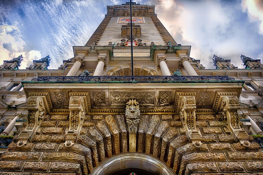 hamburg, town hall, clock tower, building, architecture, hanseatic city HD wallpaper