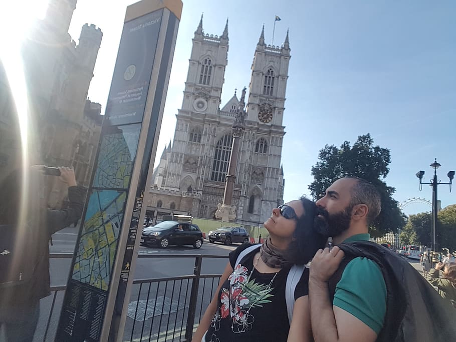 london, united kingdom, holiday, happy, woman, couple, trip