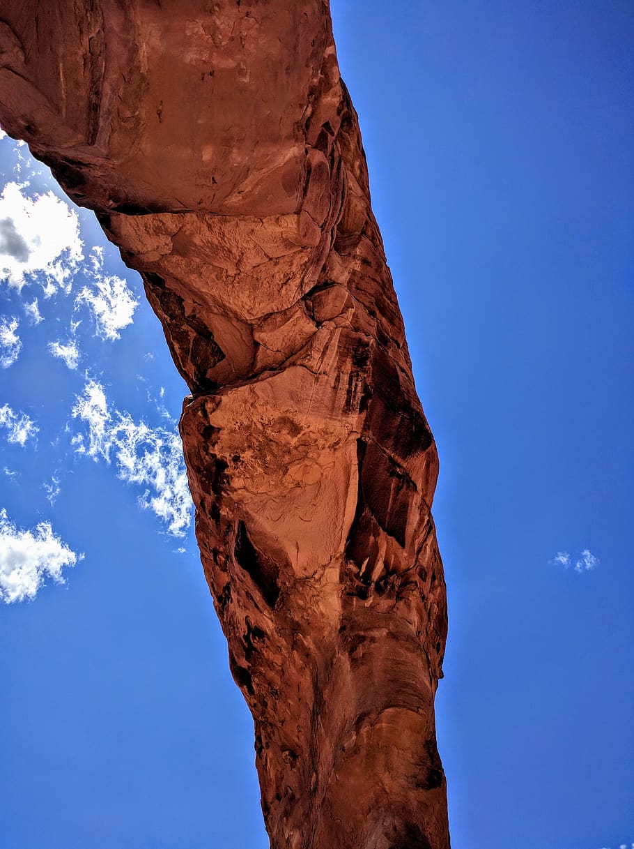 brown stone during daytime, adventure, climbing, leisure activities HD wallpaper