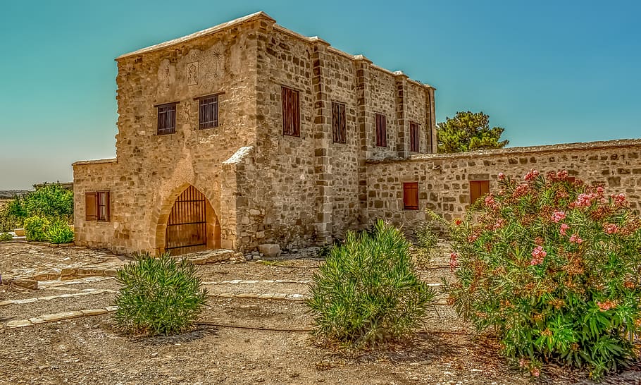 building, old, stone, architecture, museum, palepaphos, cyprus HD wallpaper