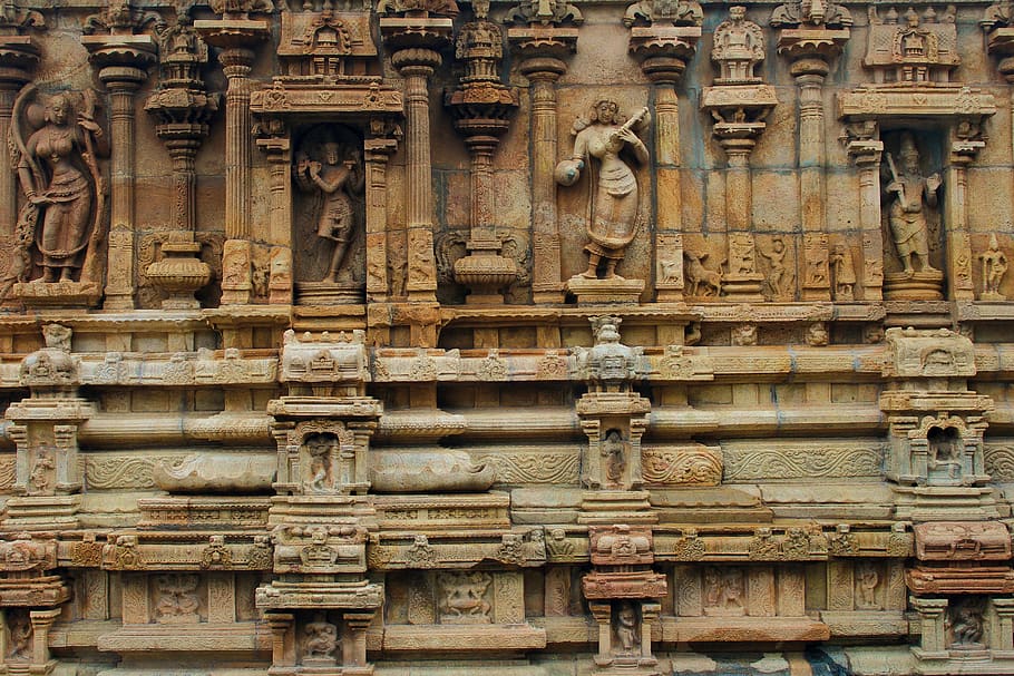 brown concrete statues, art and craft, representation, sculpture HD wallpaper