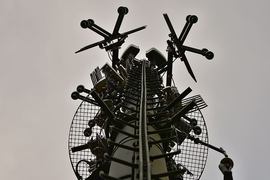 radio masts, phone, mobile phone mast, telephone poles, mobile network, HD wallpaper