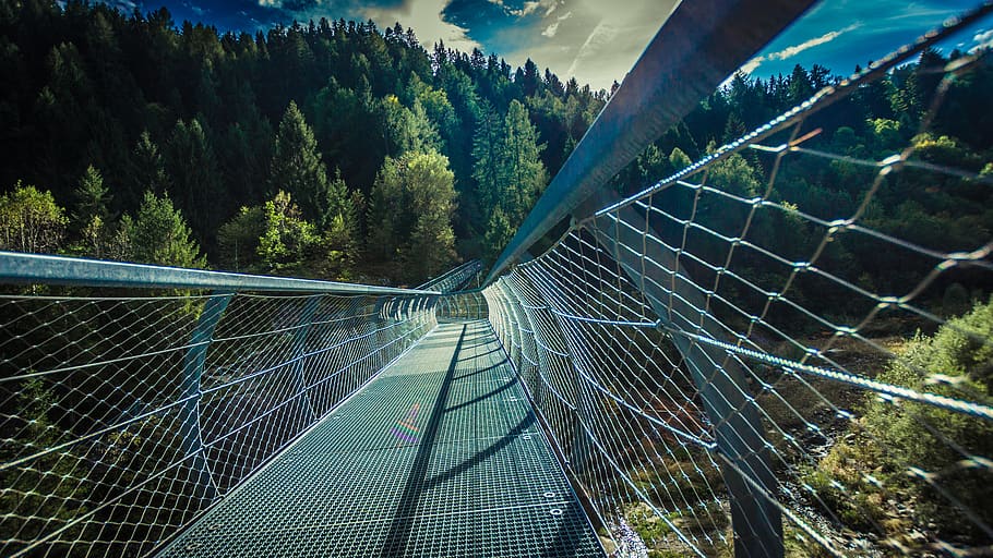 bridge, architecture, south tyrol, pass in the gorge, trail