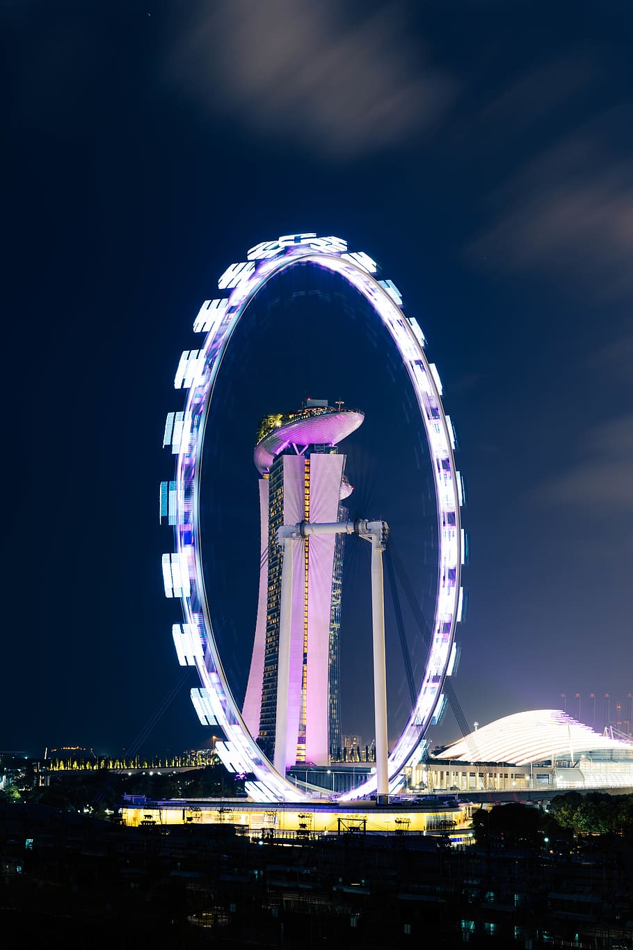 ferris wheel city view, boat, transportation, vehicle, amusement park HD wallpaper