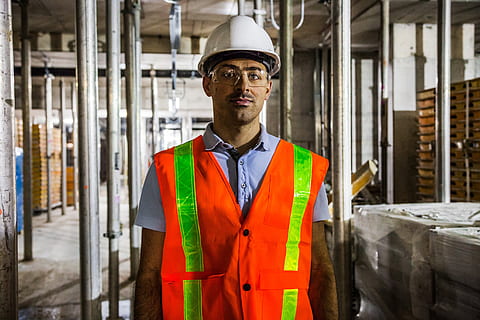 Construction Worker Safety Gear Photo, Men, standing, reflective clothing HD wallpaper