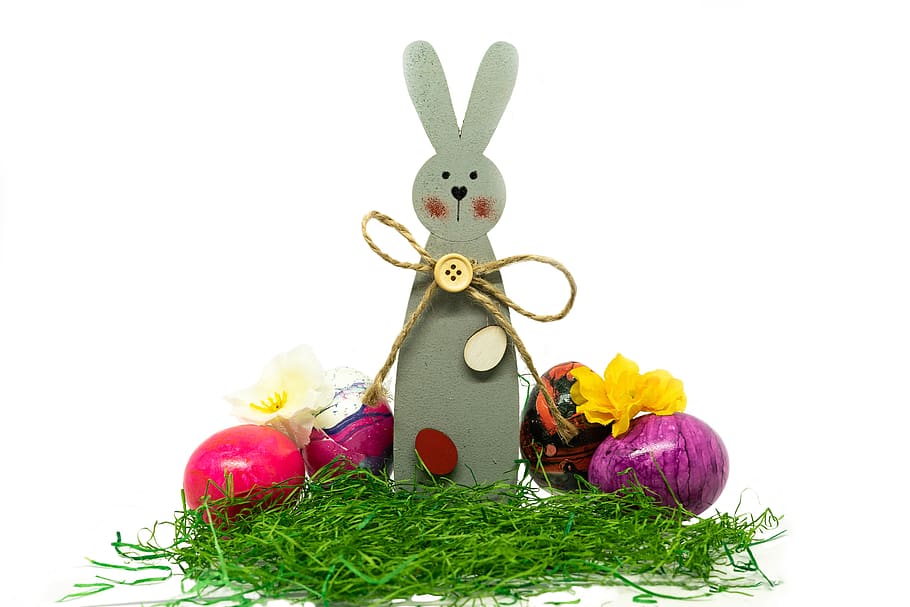 easter, decoration, easter eggs, colored, hare, easter nest HD wallpaper