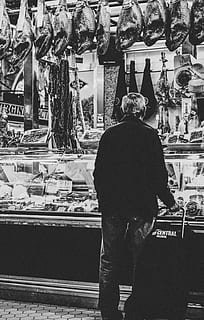 person standing inside store, human, shop, newsstand, bazaar HD wallpaper