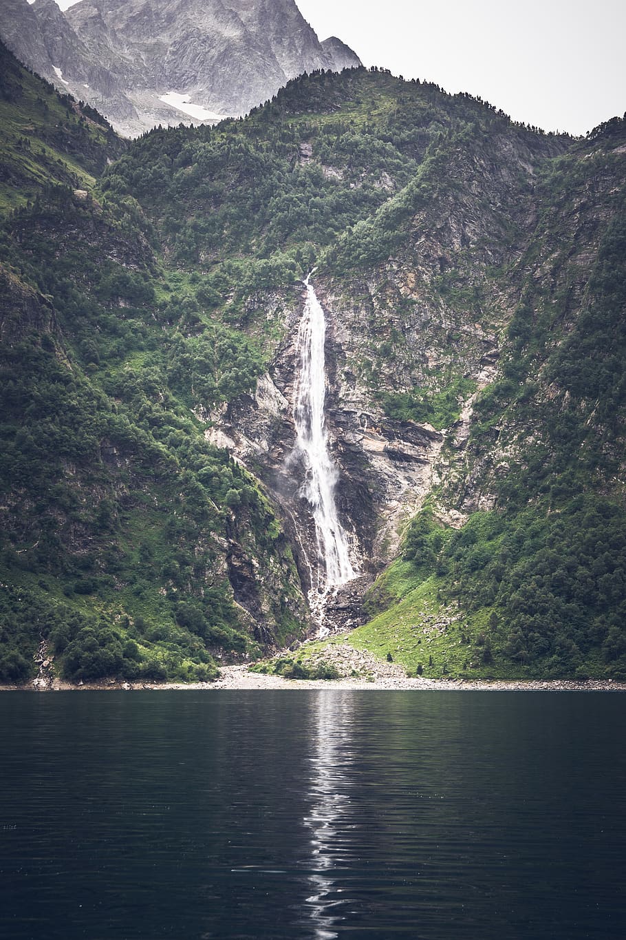 waterfalls and river view, nature, outdoors, mountain, scenery HD wallpaper