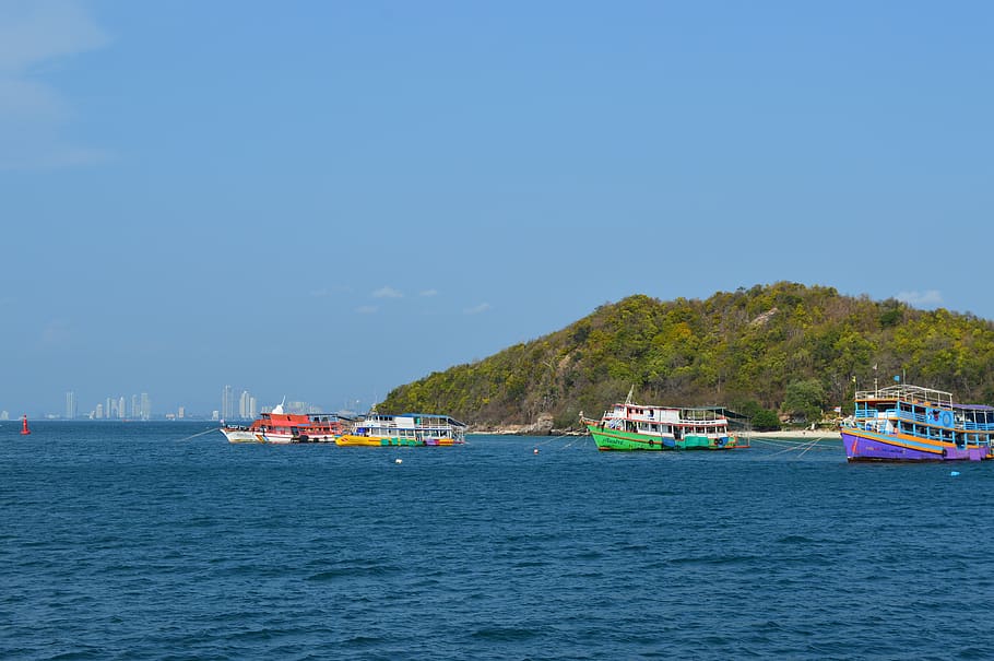 pattaya, bay, pier, quay, resort, thailand, tourism, vacation, HD wallpaper