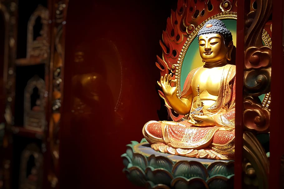 Buddhist Temple, various, buddha, buddhism, statue, religion HD wallpaper
