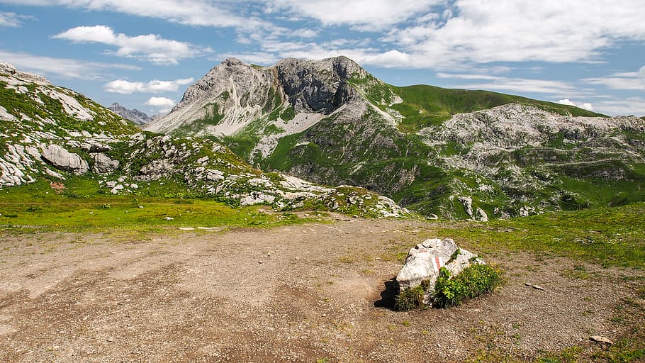 rock, mountain, mammal, scenics - nature, cloud - sky, beauty in nature HD wallpaper