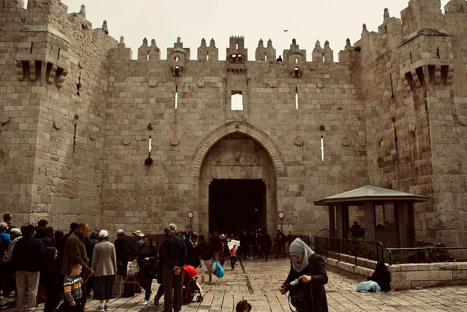 human, person, building, castle, architecture, fort, pedestrian HD wallpaper