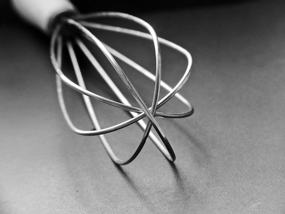 whisk, kitchen, bake, cook, preparation, metal, kitchen utensils HD wallpaper