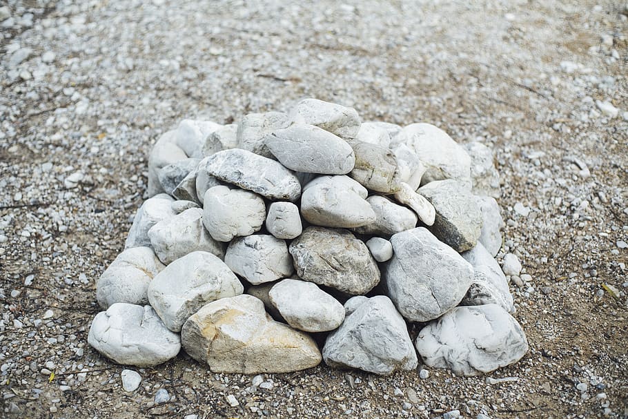 white stones, rock, germany, ettal, graswang, pebble, rubble HD wallpaper
