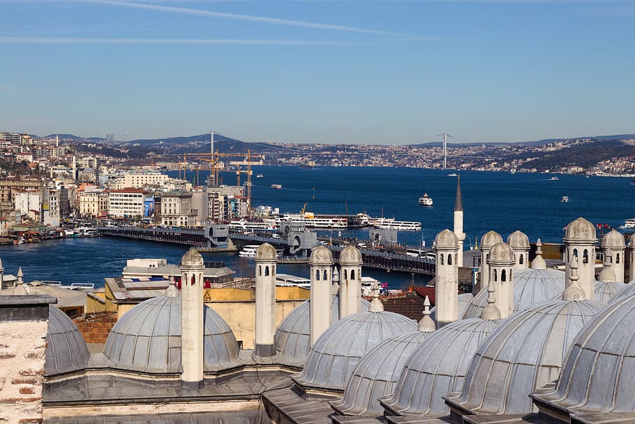 dome, eminönü, marine, landscape, throat, istanbul, süleymaniye HD wallpaper