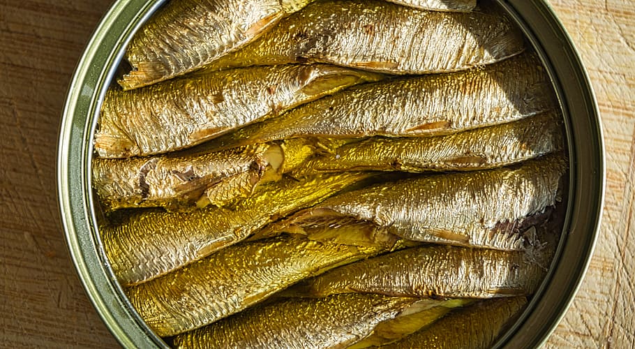 sprats, fish preserve, food, healthy, food and drink, seafood, HD wallpaper