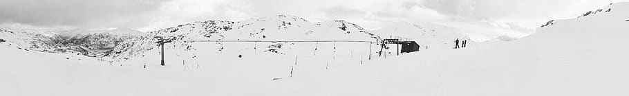 Snow Capped Mountain, cold, landscape, panoramic, season, winter HD wallpaper