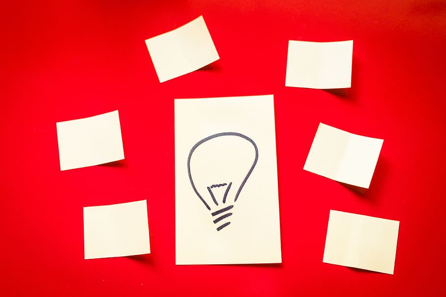 post its, idea, table, red, paper, communication, message, note HD wallpaper