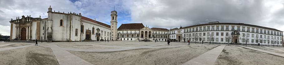 coimbra, portugal, coimbra university, panorama, building exterior, HD wallpaper