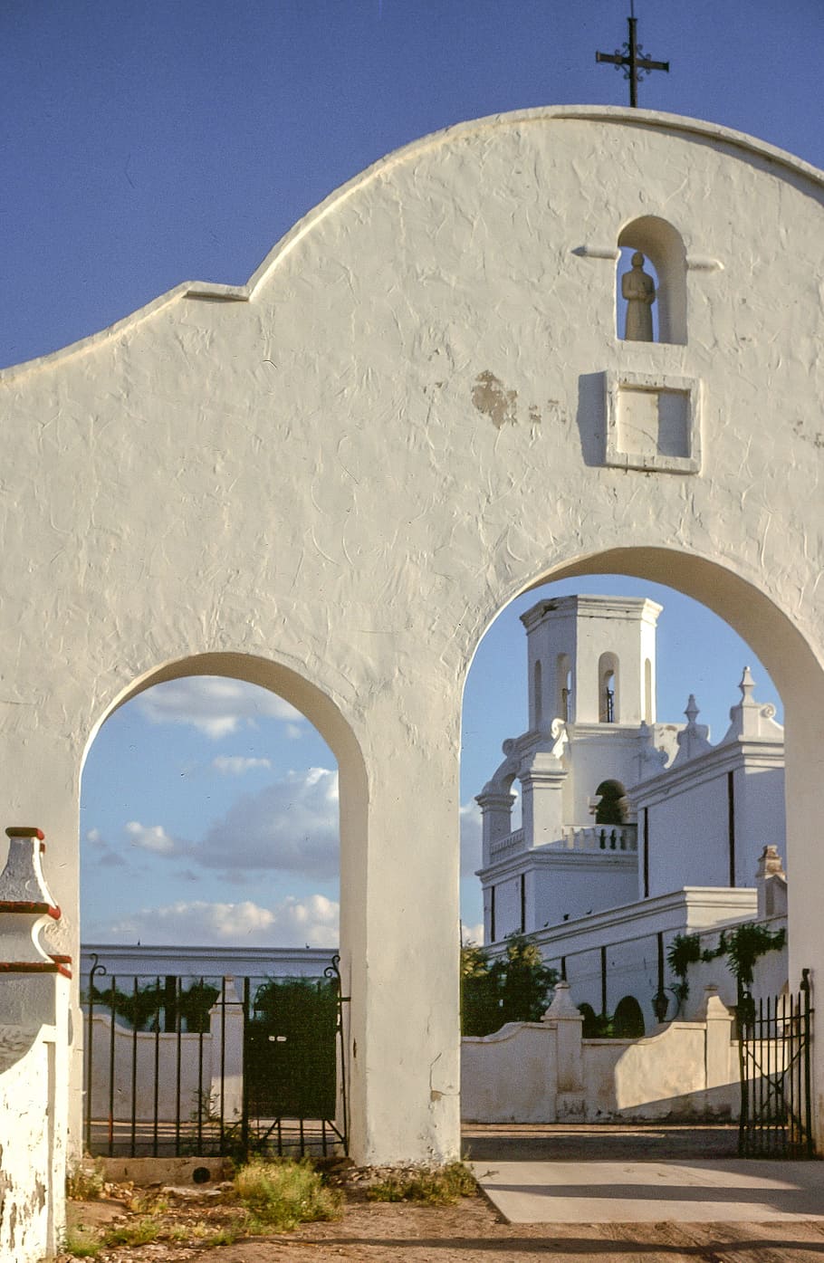 Exterior View of San Xavier del Bac in Tucson, Arizona, america