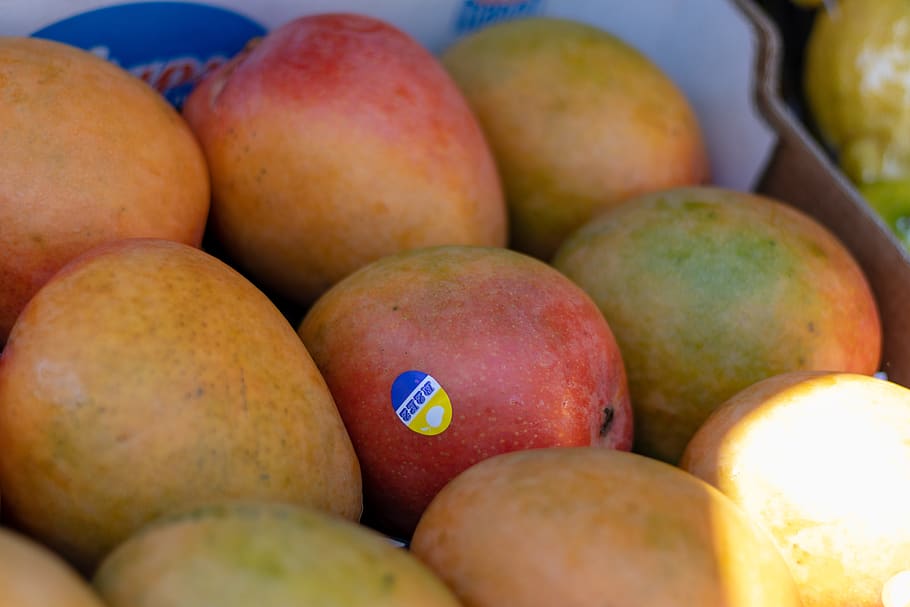 mango, fruit, food, tray, healthy, fresh, food and drink, healthy eating HD wallpaper