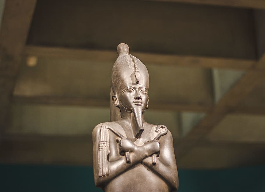 Close-up Photo of Pharaoh Figurine, ancient, artifact, egyptian