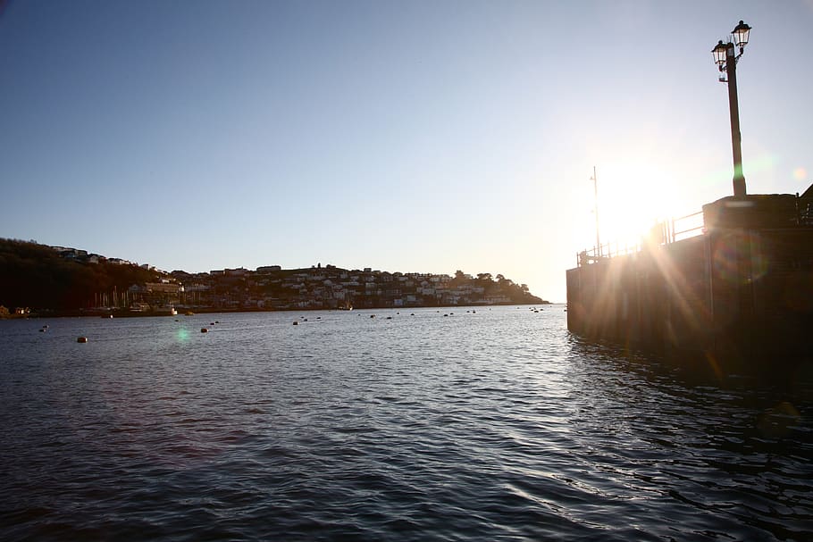 winter sun, coastal, water, sky, sunlight, nature, waterfront HD wallpaper