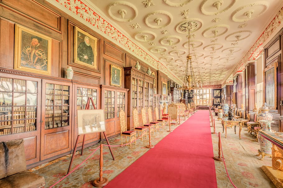 burton constable hall, the, long, gallery, galleries, passageway HD wallpaper
