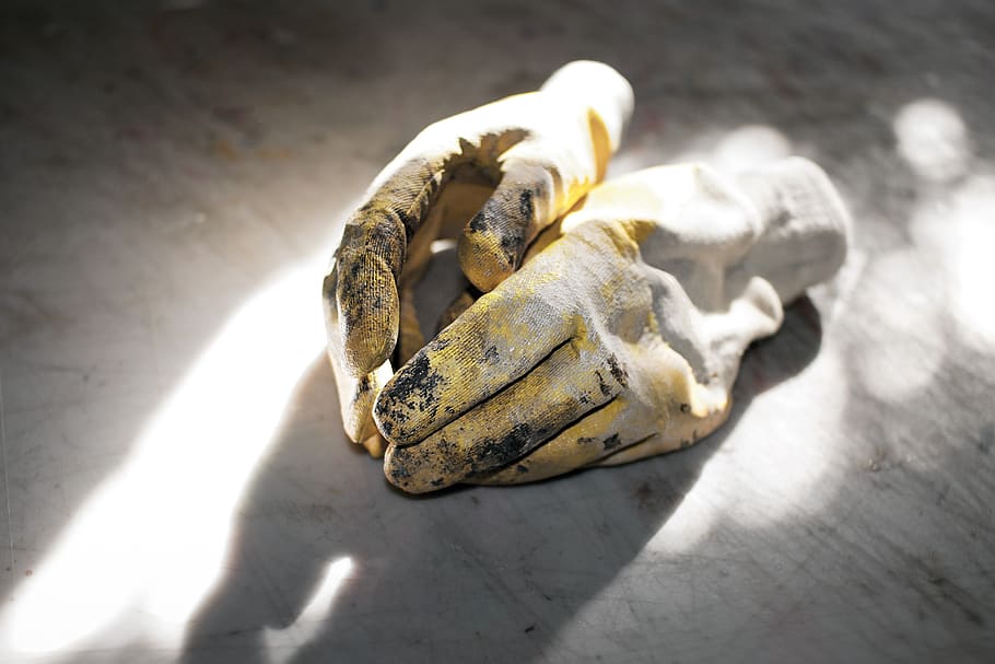 work gloves, craftsmen, dirty, dürer, pray, hands, after work HD wallpaper