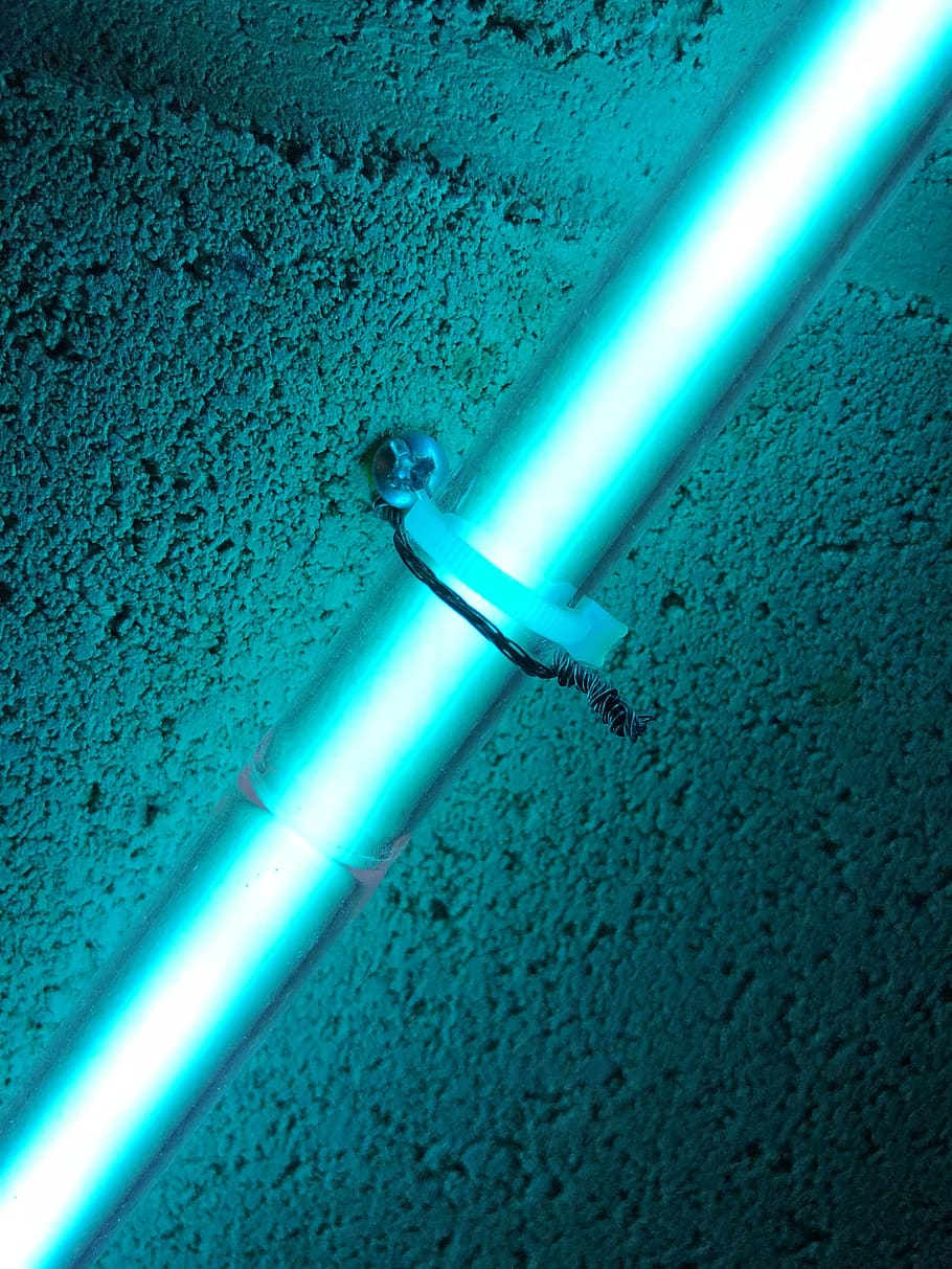 white fluorescent light, blue, pipeline, no people, pipe - tube HD wallpaper