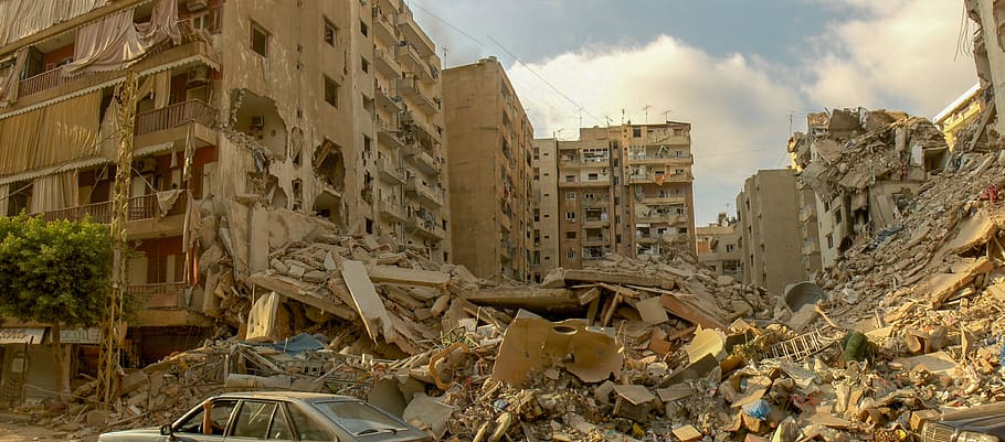 HD wallpaper: lebanon, beirut, demolished building, war, south beirut,  israel war | Wallpaper Flare