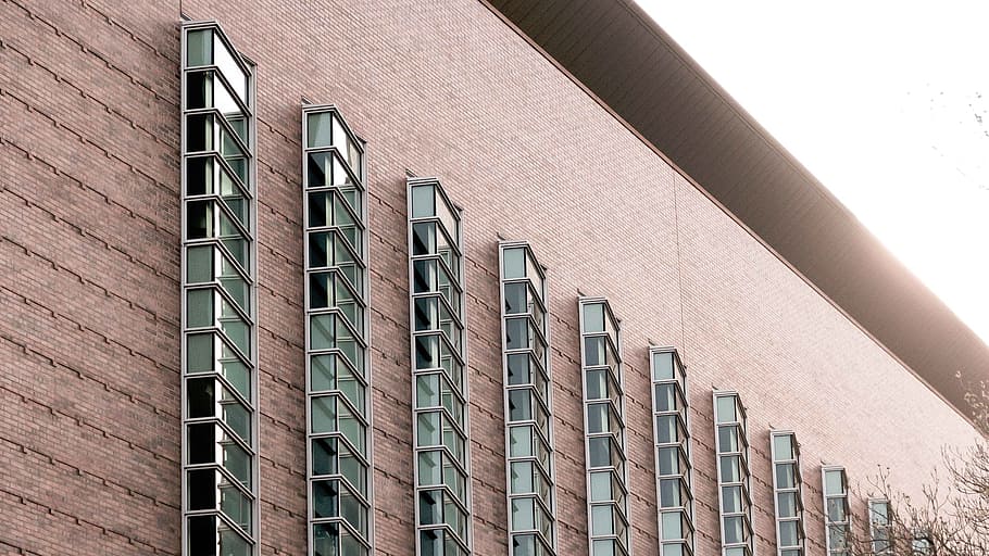 building, structure, architecture, windows, glass, walls, building exterior HD wallpaper