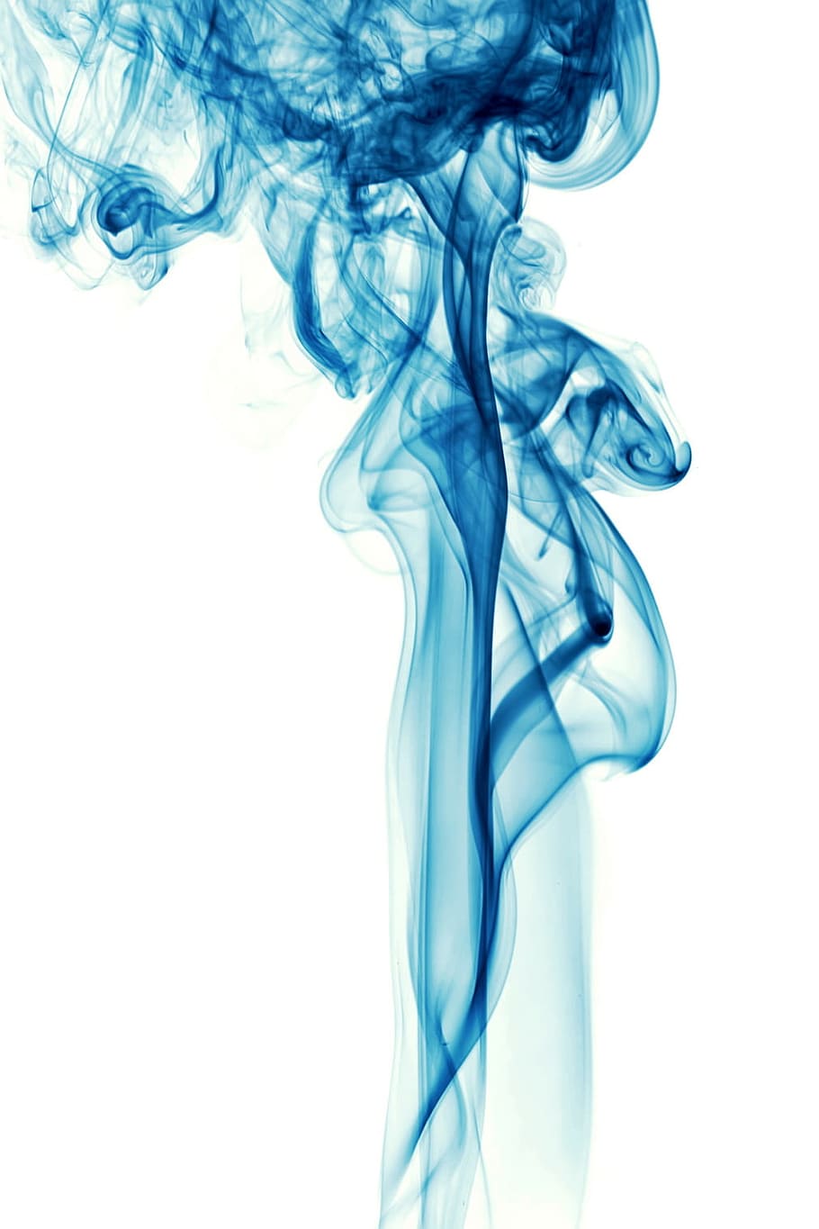 smoke, abstract, blue, background, white, steam, wave, air HD wallpaper