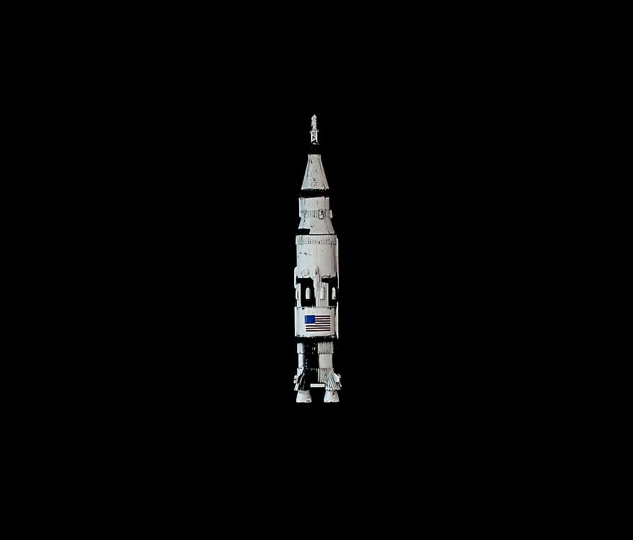white lighthouse miniature, rocket, vehicle, transportation, space, HD wallpaper